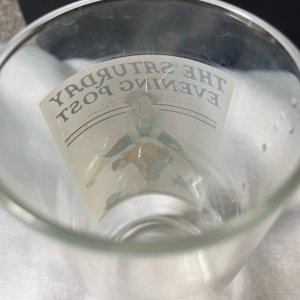 The Saturday Evening Post Norman Rockwell Vintage glass